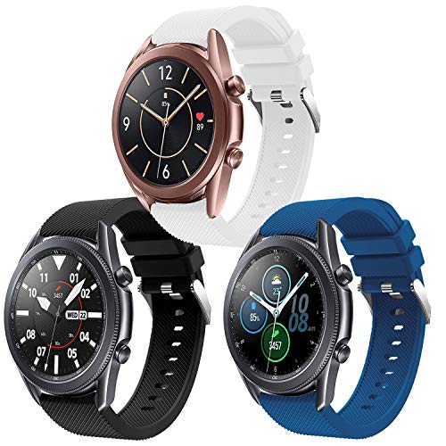 20mm Correa, Compatible con 20mm Correa de Reloj Samsung Galaxy Watch 3 41mm/Galaxy Watch Active/Active2 40mm 44mm, Correa de Repuesto de Silicona Suave para Galaxy Watch 42mm/Gear Sport/Gear S2