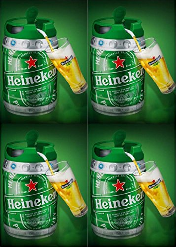4 x 5 l Barril con grifo (de Heineken draught Keg 5% 4 x 5 l Barril con grifo (de Heineken draught Keg 5%