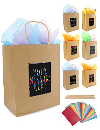 7 Bolsas de Regalo Marrón y Papel de Seda de Purple Ladybug Novelty| Bolsitas Kraft Originales 19x24x12 cm para Personalizar y Envolver Regalos| Envoltorio para Fiestas de Cumpleaños, Navidad y más 7 Bolsas de Regalo Marrón y Papel de Seda de Purple Ladybug Novelty| Bolsitas Kraft Originales 19x24x12 cm para Personalizar y Envolver Regalos| Envoltorio para Fiestas de Cumpleaños, Navidad y más