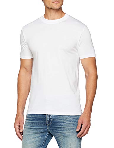 ABANDERADO Camiseta de algodón Manga Corta Cuello Redondo, Blanco, Tamaño del fabricante: M / 48 para Hombre