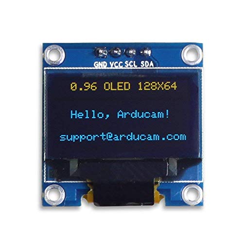 ARCELI 0.96 Inch OLED Module 12864 128x64 Azul Blanco SSD1306 Driver I2C Serial Auto-Luminous Display Board para Arduino Raspberry PI