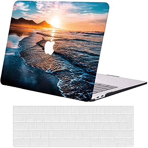 AUSMIX Carcasa rígida de plástico ultra fino para MacBook Air 13 2020 2019 2018 Release M1 A2337 A2179 A1932, cubierta para teclado para Apple 2020 Mac Air Retina de 13,3 pulgadas, playa