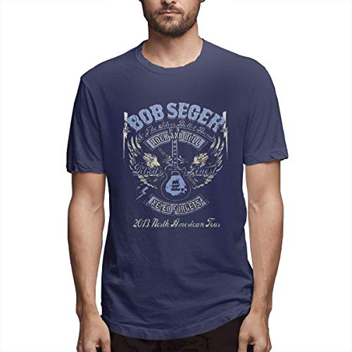 AYYUCY Camisetas y Tops Hombre Polos y Camisas Bob Seger T-Shirt for Men Short Sleeve tee