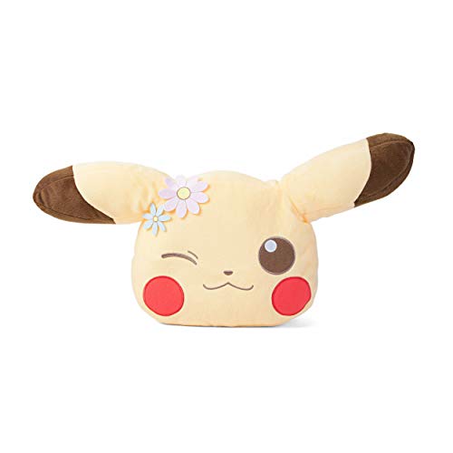 Banpresto Pokemon Life Picnic Pikachu Daisies Face Cushion Pillow Juguete De Peluche
