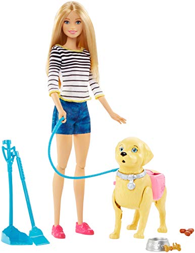 Barbie y su perrito popó, muñeca con accesorios (Mattel DWJ68)