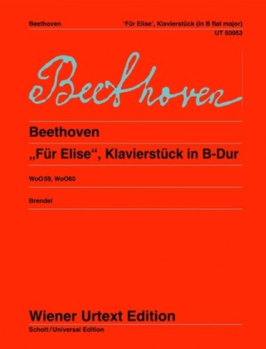 BEETHOVEN - Para Elisa y Pieza en Sib Mayor para Piano (Urtext) (Brendel)