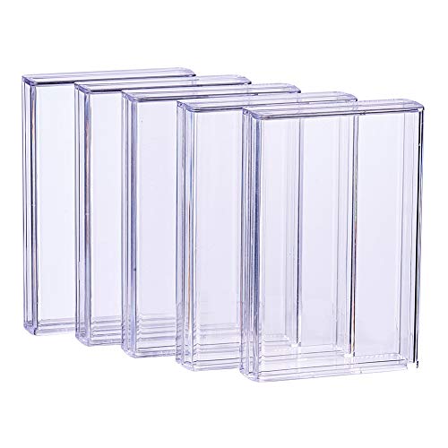 BENECREAT 9 Pack Caja Plástica de Alta Transparencia Contenedores de Plástico Cajon Organizadores para Artículos de Belleza, Cuentas Pequeñas, Hallazgos de Joyería y Otros Artículos Pequeños 9x6x1.8cm