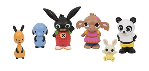 Bing - Pack de 6 figuritas, de los Personajes Principales de la Serie, Recomendado para niños de 1 año (Famosa BNG07001)