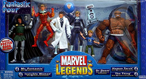 Biz Marvel Legends Fantastic Four Caja de Lujo Cuatro FANTASTICOS 7 Figuras PVC 5-17cm Toy
