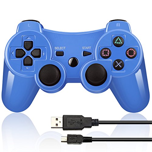 BLUELAKE performance Mando Inalámbrico Bluetooth Controller Doble Vibración para Sony PS3 Playstation 6 con Funciones SIXAXIS