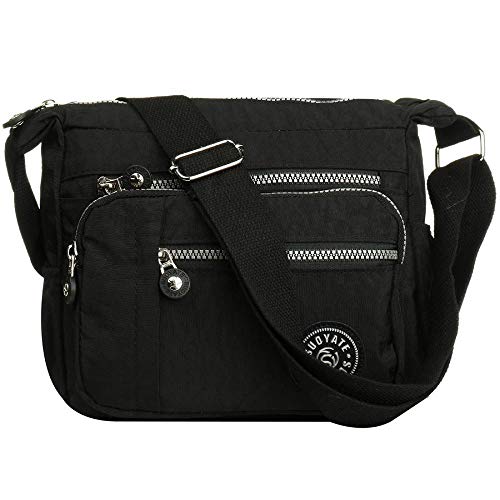 Bolso bandolera con múltiples bolsillos para mujer, casual, cruzado, bolso de hombro, para compras, viajes, senderismo, uso diario