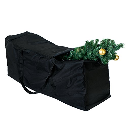 BRAMBLE! Bolsa de Almacenamiento de Tela Grande para Árbol de Navidad y Adorno Decoraciones - Super Resistente, Anti-UV & Impermeable| para Árboles de Navidad hasta 4,7 M (9Ft)| 135 x 38 x 54 cm.