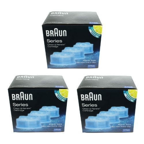 Braun Clean & Renew - Cartuchos de recambio para afeitadora (3 cajas – 9 recambios)