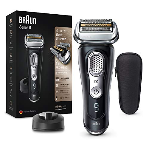 Braun Series 9 9340s - Afeitadora Eléctrica Hombre Última Generación, Afeitadora Barba Recargable, Inalámbrica, Base de Carga, Funda, Seco/Mojado, Negro Braun Series 9 9340s - Afeitadora Eléctrica Hombre Última Generación, Afeitadora Barba Recargable, Inalámbrica, Base de Carga, Funda, Seco/Mojado, Negro