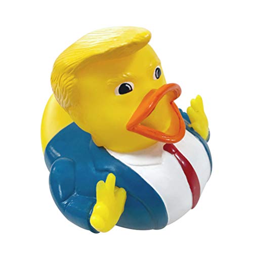 BSTTAI Juguetes de baño - PVC Donald Trump Pato de Goma Dibujos Animados Fiesta en la Piscina Donald Trump Pato de Goma Juguete Fiesta Regalo Squeeze Llamado Juego de Juguete