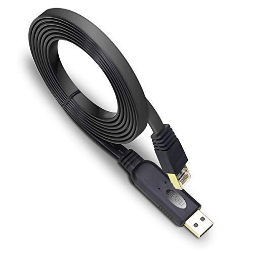 Cable de consola USB, BENFEI 1,8m USB a RJ45, Compatible con Cisco, Netgear, Ubiquity, LINKSYS, TP-Link, routers/conmutadores para ordenadores portátiles en Windows, Mac, Linux, chip FTDI Cable de consola USB, BENFEI 1,8m USB a RJ45, Compatible con Cisco, Netgear, Ubiquity, LINKSYS, TP-Link, routers/conmutadores para ordenadores portátiles en Windows, Mac, Linux, chip FTDI