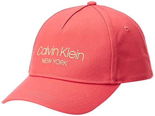 Calvin Klein CK NY BB Cap Gorra de béisbol, Rojo (Coral Xa4), Talla Única (Talla del Fabricante: OS) para Mujer