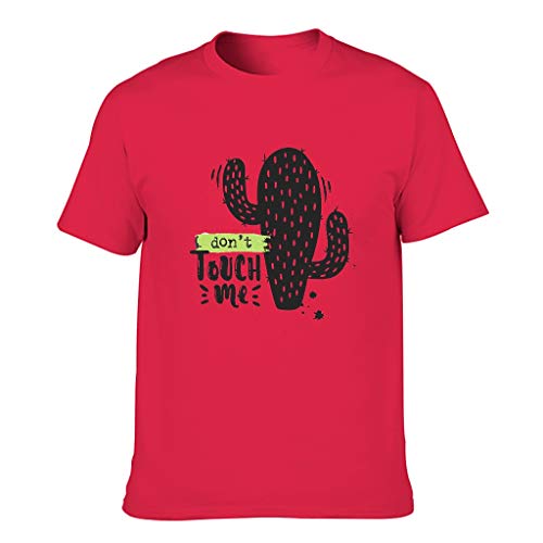 Camiseta de algodón para hombre, diseño de cactus Red1 XL