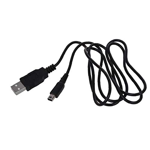 Cargador de corriente USB Cable de datos 3DSXL cable del cargador de alta velocidad 3DSXL cuerda de carga del USB del cable del cargador de alimentación compatible para Nintendo 3DS XL Negro