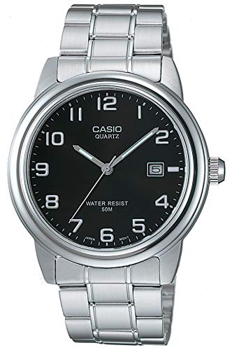 Casio Collection MTP-1221A-1AVEF, Reloj Analógico con Pantalla de Neón, Plateado