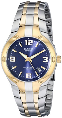 Casio EF106SG-2AV - Reloj Edifice analógico, sumergible a 100 m, color dorado y cromo