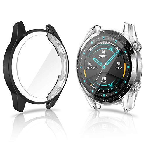 CAVN Protector de Pantalla Compatible con Huawei Watch GT2 46mm, 2 Unidades, TPU Suave Resistente a los arañazos, a Prueba de arañazos Funda Protector para GT2 46mm CAVN Protector de Pantalla Compatible con Huawei Watch GT2 46mm, 2 Unidades, TPU Suave Resistente a los arañazos, a Prueba de arañazos Funda Protector para GT2 46mm