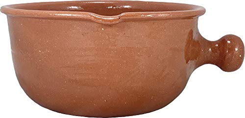 Cazuela tartera olla alta en barro esmaltado con mango 22,5 x 22,5 x 11 cms Cazuela tartera olla alta en barro esmaltado con mango 22,5 x 22,5 x 11 cms