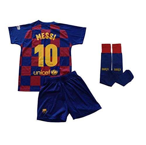Champion's City Conjunto Completo Infantil - Messi - 10 - FC Barcelona Réplica Oficial Licenciado de la Primera Equipación Temporada 2019-2020 (14 Años)