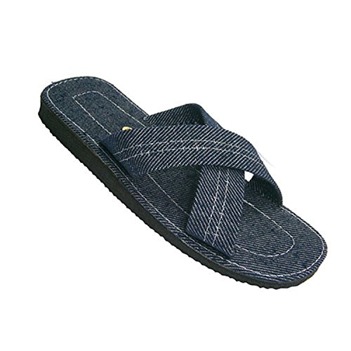 Chanclas Hombre Tiras Cruzadas Made in Spain en Tejano Talla 44