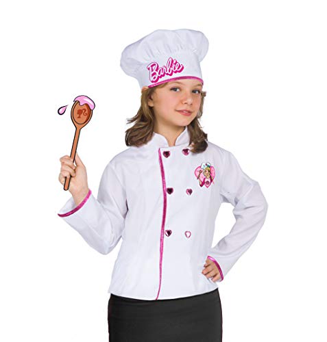 Ciao 11667 Disfraz de Barbie Chef (Chaqueta y Sombrero) para Niñas, Talla Única 5-9 Años