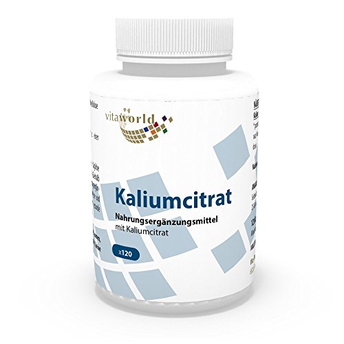 Citrato de Potasio 605mg dosis diaria 120 Cápsulas Vegetales - Vita World Farmacia Alemania Citrato de Potasio 605mg dosis diaria 120 Cápsulas Vegetales - Vita World Farmacia Alemania