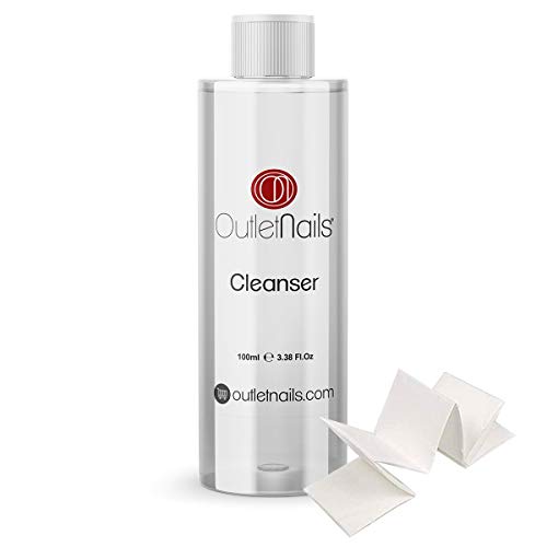 Cleaner para Gel 100ml Aroma Coco + 10 Celulosas de Alta calidad - Eliminar la capa pegajosa de geles UV y Led/Esmaltes permanentes/Esmaltado Permanente/Cleanser para uñas de gel