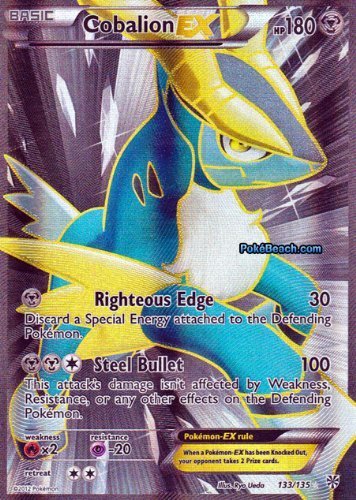 Cobalion Ex Full Art Plasma Storm 133/135 Pokemon Card Rare