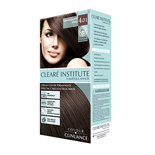 Colour Clinuance. Tinte Capilar Cabellos Delicados. 4.01 Chocolate Frío, Coloración Permanente Sin Amoniaco, Más Brillo, Color Intenso, 100% Cobertura, Testado Dermatologicamente Colour Clinuance. Tinte Capilar Cabellos Delicados. 4.01 Chocolate Frío, Coloración Permanente Sin Amoniaco, Más Brillo, Color Intenso, 100% Cobertura, Testado Dermatologicamente
