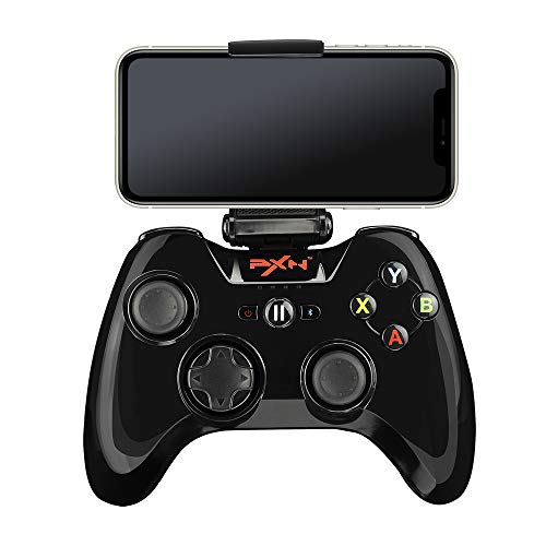 Control de juego inalámbrico MFI para iPhone/iPad/Apple TV, PXN Speedy (6603) iOS Control de Juego Móvil, Gamepad con soporte para teléfono y gatillo L3+R3
