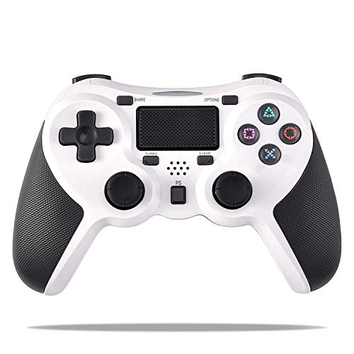 COOLEAD Mando para Playstation4, Controlador Inalámbrico Bluetooth para Playstation4 Doble Choque 4 con Panel Táctil Vibración Dual Compatible con PlayStation4 y PC(Blanco) COOLEAD Mando para Playstation4, Controlador Inalámbrico Bluetooth para Playstation4 Doble Choque 4 con Panel Táctil Vibración Dual Compatible con PlayStation4 y PC(Blanco)