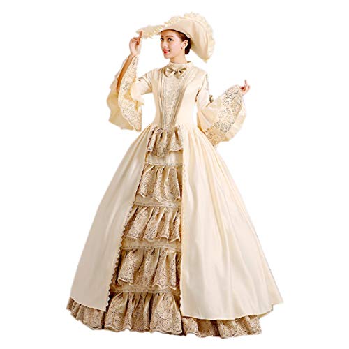 Corte de gama alta rococó barroco Marie Antonieta vestidos de baile del siglo 18 Renacimiento vestido de máscaras - - XX-Large:Altura67-69"Pecho46-48"Cintura39-41"