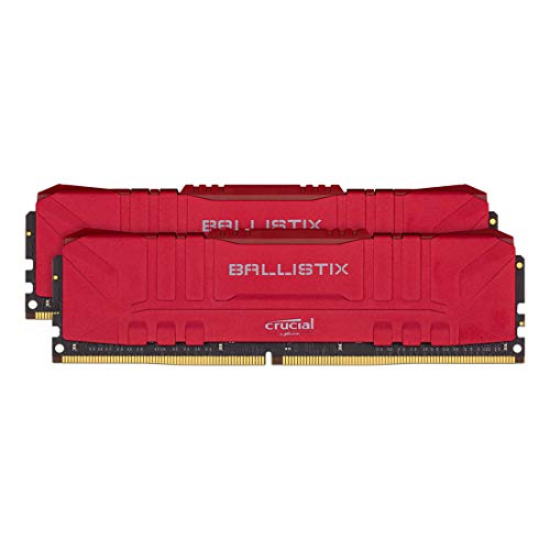 Crucial Ballistix BL2K8G30C15U4R 3000 MHz, DDR4, DRAM, Memoria Gamer para Ordenadores de sobremesa, 16GB (8GB x2), CL15, Rojo Crucial Ballistix BL2K8G30C15U4R 3000 MHz, DDR4, DRAM, Memoria Gamer para Ordenadores de sobremesa, 16GB (8GB x2), CL15, Rojo