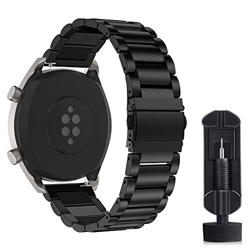 Cytech Correa para Samsung Gear S3 Classic/Frontier, Galaxy Watch 46mm, Huawei Watch GT 2 46mm, Huawei GT Sport/Active/Elegant/Classic Pulsera, 22mm Acero Inoxidable Pulsera (Negro) Cytech Correa para Samsung Gear S3 Classic/Frontier, Galaxy Watch 46mm, Huawei Watch GT 2 46mm, Huawei GT Sport/Active/Elegant/Classic Pulsera, 22mm Acero Inoxidable Pulsera (Negro)