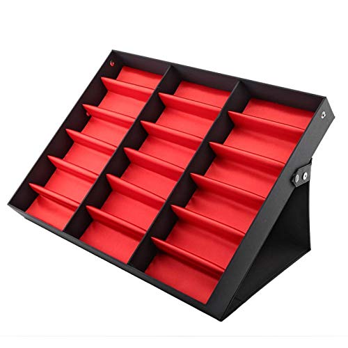 DAUERHAFT Soporte de exhibición de Gafas Caja de Almacenamiento de Gafas de Sol de 18 Rejillas para Uso Diario en el hogar y exhibición de la Tienda DAUERHAFT Soporte de exhibición de Gafas Caja de Almacenamiento de Gafas de Sol de 18 Rejillas para Uso Diario en el hogar y exhibición de la Tienda