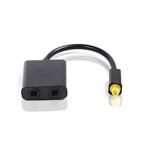 DAXGD Adaptador de Cable de Audio Digital Toslink Fibre, Splitter óptico 1 en 2 out Splitter Adapter