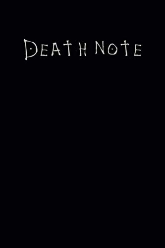 Death Note: Edicion Negra - Cuaderno de regalo - Diario para fanáticos del anime o manga Death Note - Papel rayado en blanco - 120 páginas - 6 x 9 pulgadas - 15,24 x 22,86 cm