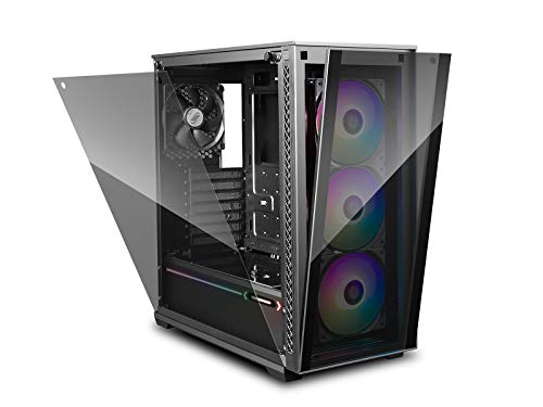 DEEP COOL MATREXX 70 3F Caja de Ordenador para PC, E-ATX Compatible, Panel Frontal con Sistema de Liberación al Tacto, Panel Lateral de Montaje Fácil, A Prueba de Polvo Completamente