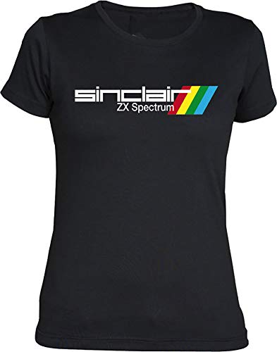 Desconocido Camiseta Sinclair ZX Spectrum Chica EGB ochenteras 80´s Retro (S, Negro)