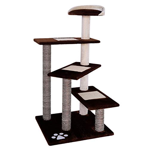 dibea Árbol rascador árbol para escalar árbol rascador para gatos Altura 100 cm marrón/beige dibea Árbol rascador árbol para escalar árbol rascador para gatos Altura 100 cm marrón/beige
