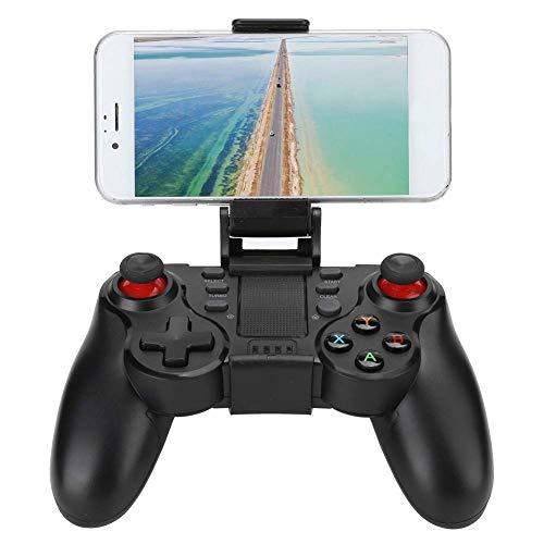 Dilwe Controlador de Juegos móvil, Gamepad inalámbrico Bluetooth 4.0 con Clip para teléfono, Controlador de Juegos móvil con conexión Directa Mango de Juego, Joystick Gamepad para iOS/Android