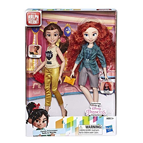 Disney Princesa Ralph rompe Las muñecas de la película de Internet, muñecas Belle y Mérida con Ropa cómoda y Accesorios