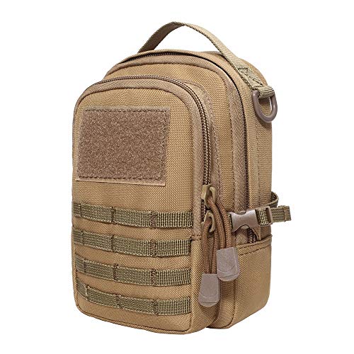 Dongker - Bolsa táctica pequeña, bolsa táctica Molle tipo cartera de exterior, bolsa EDC de nailon 600D, cintura impermeable para camping, senderismo Size: M