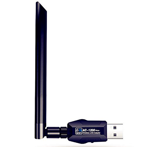 DOSMUNG WiFi Adaptador AC 1200Mbps USB WiFi Receptor Dual Band 5.8GHz / 2.4GHz,WiFi Antena USB 3.0 5dBi Antena 802.11ac para Windows XP/Vista / Win7 / Win8 / Win10 / Mac