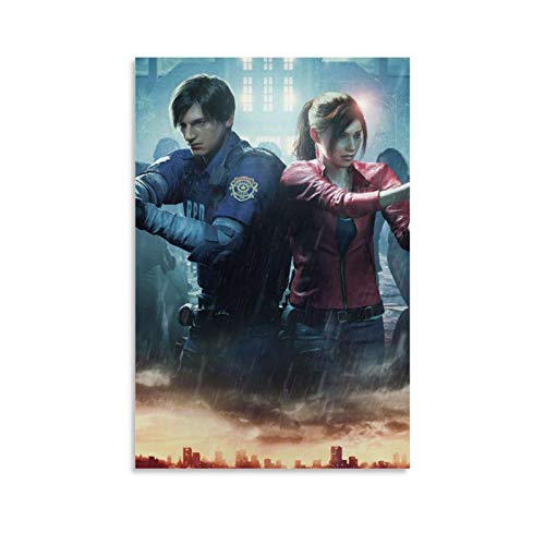 DRAGON VINES Póster de Resident Evil 2 Remake para decoración de casa de campo, 20 x 30 cm